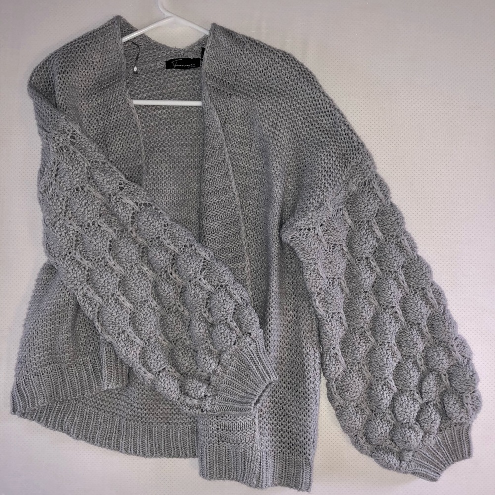Nordstrom Rack Bubble Sleeved Cardigan